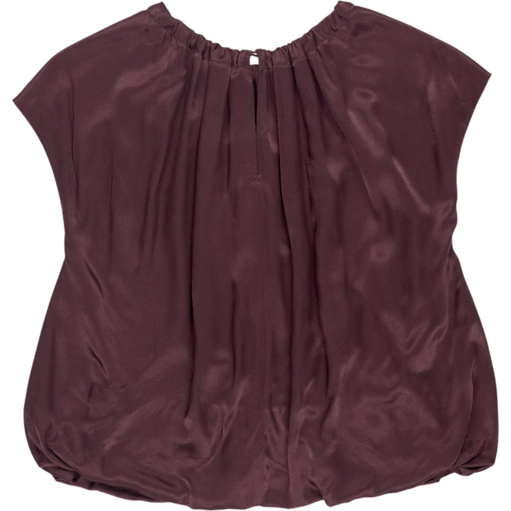Hush Fudge Brown Satin Circular Top
