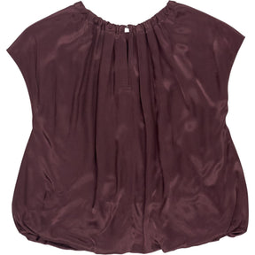 Hush Fudge Brown Satin Circular Top