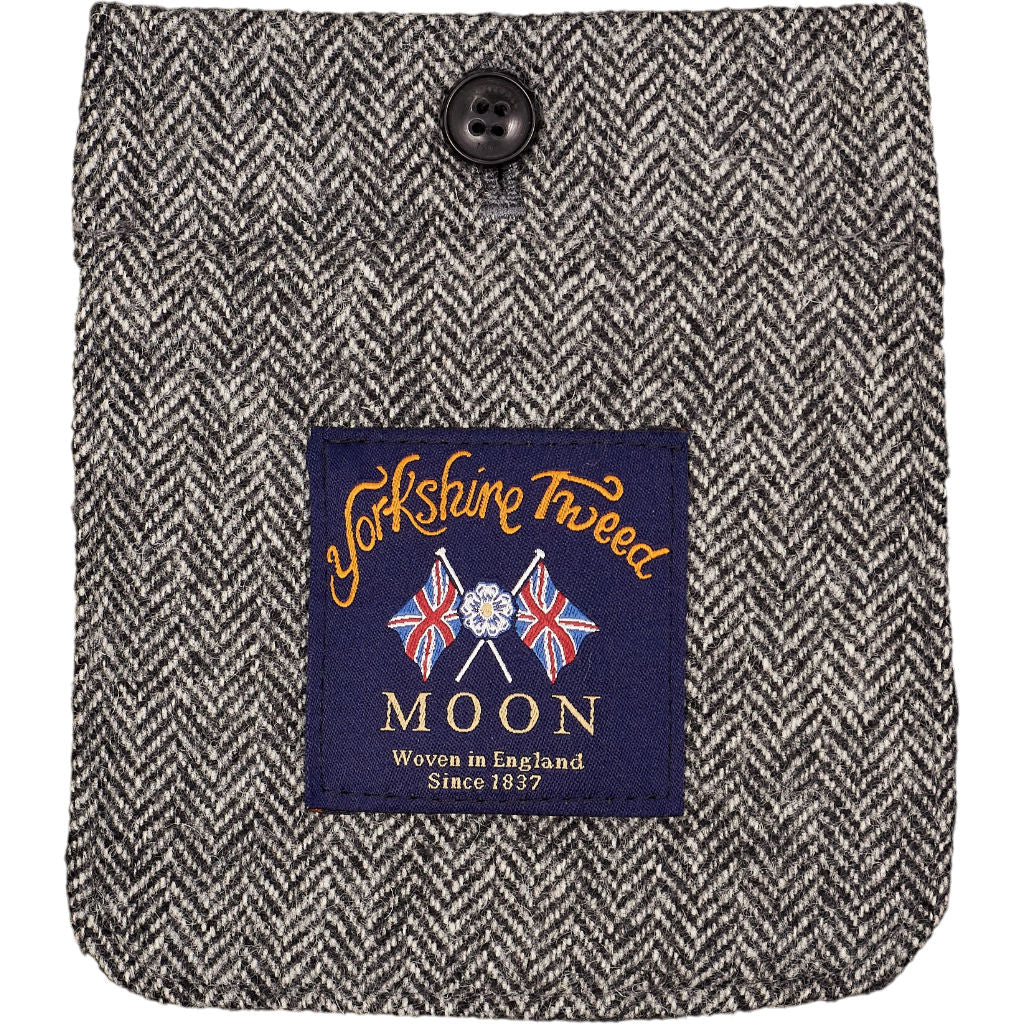 Gloverall Grey Herringbone Wool Coat