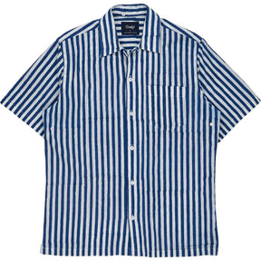 Drake's Blue Striped Shirt