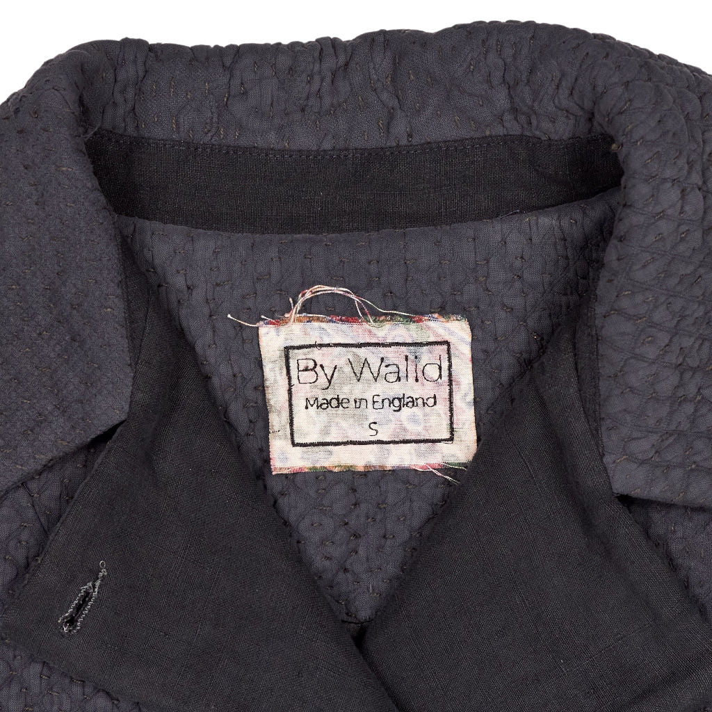 By Walid Washed Black Cotton Coat