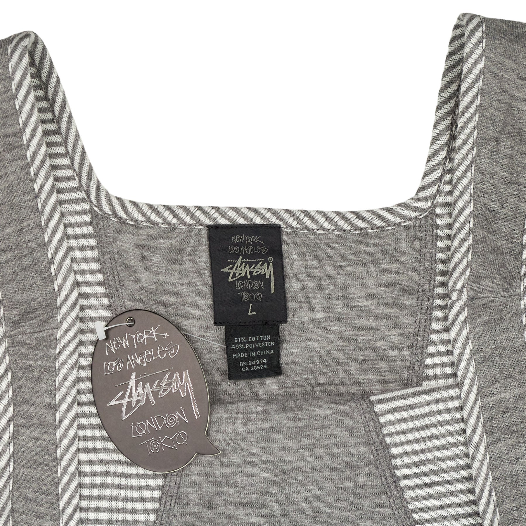 Stussy Grey Striped Dress