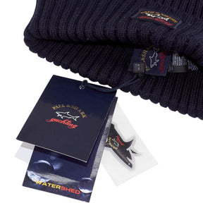 Paul & Shark Navy Wool Beanie Hat