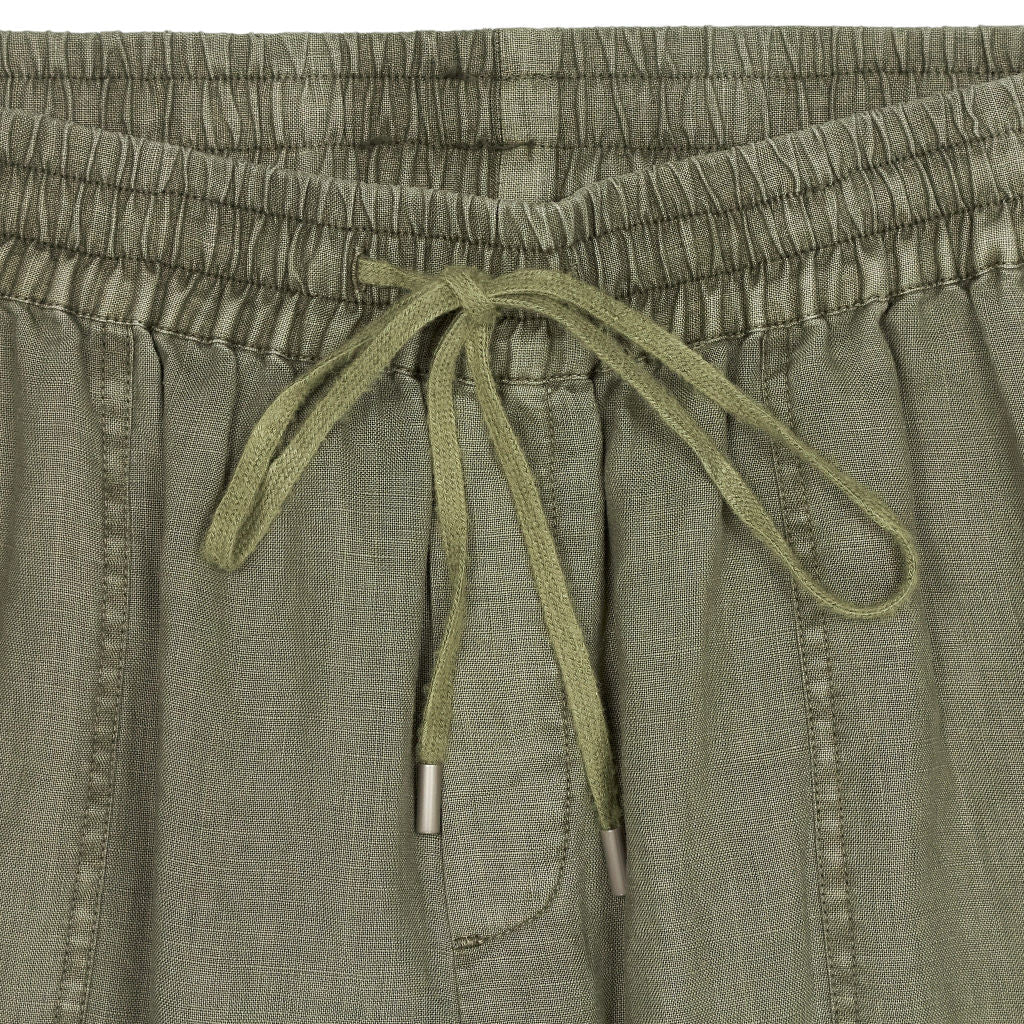 Hush Green Monaco Linen Joggers