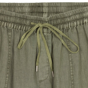 Hush Green Monaco Linen Joggers