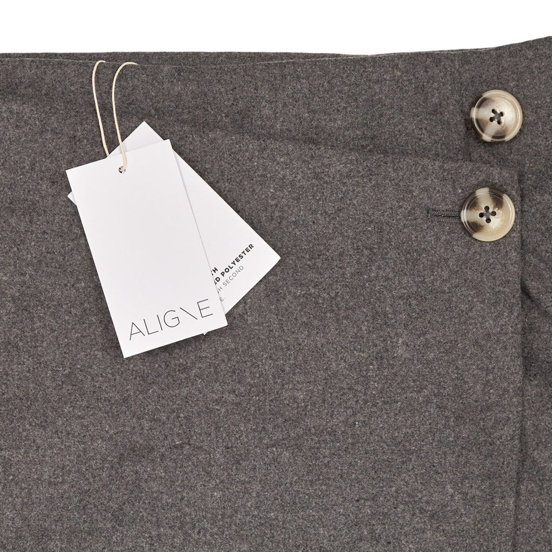 Aligne Grey Kier Wool Blend Skirt