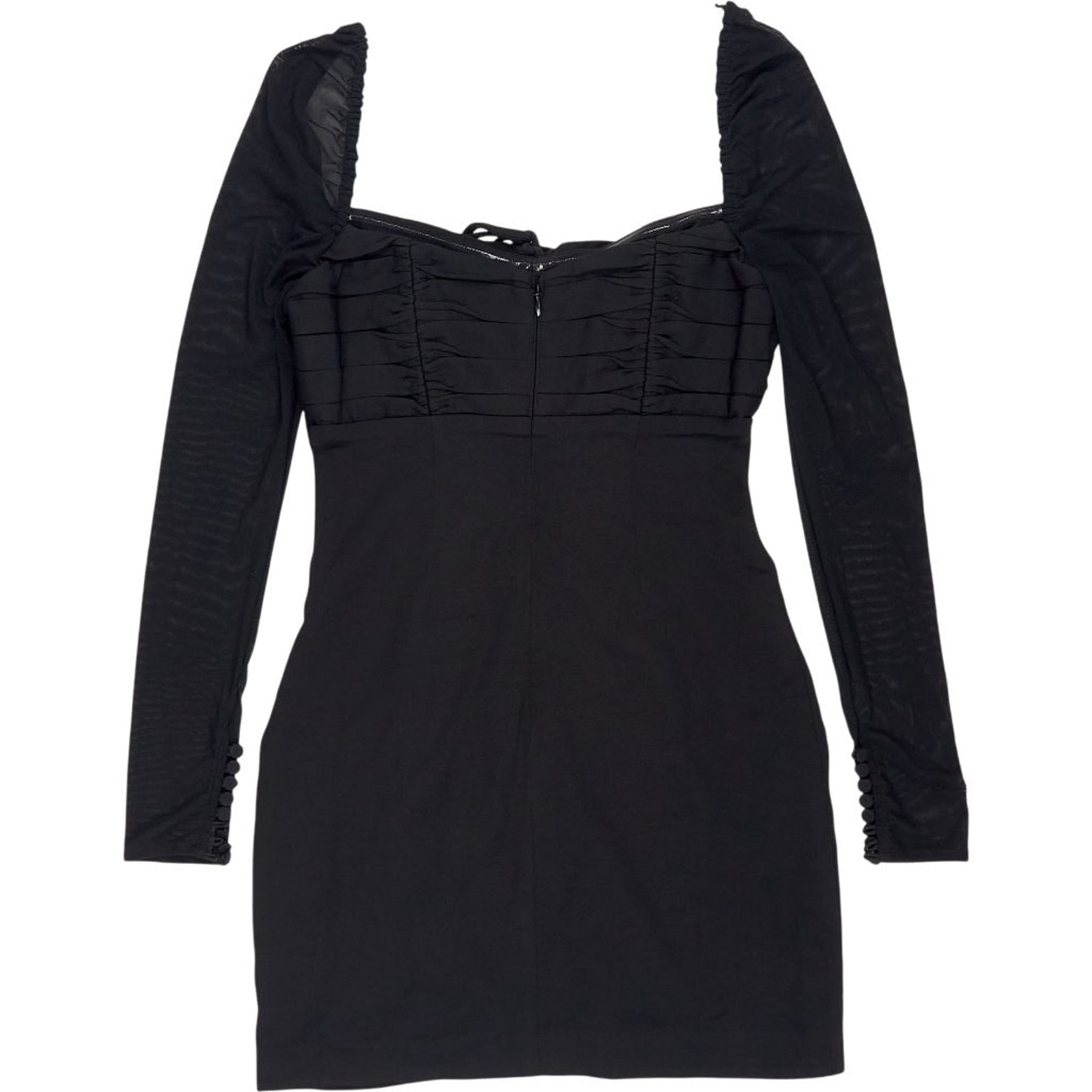 Self-Portrait Black Stretch Crepe Mini Dress