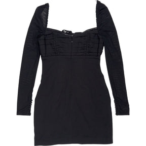 Self-Portrait Black Stretch Crepe Mini Dress