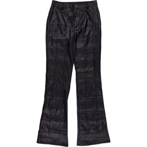 Motel Black Zolo PU Patchwork Trousers