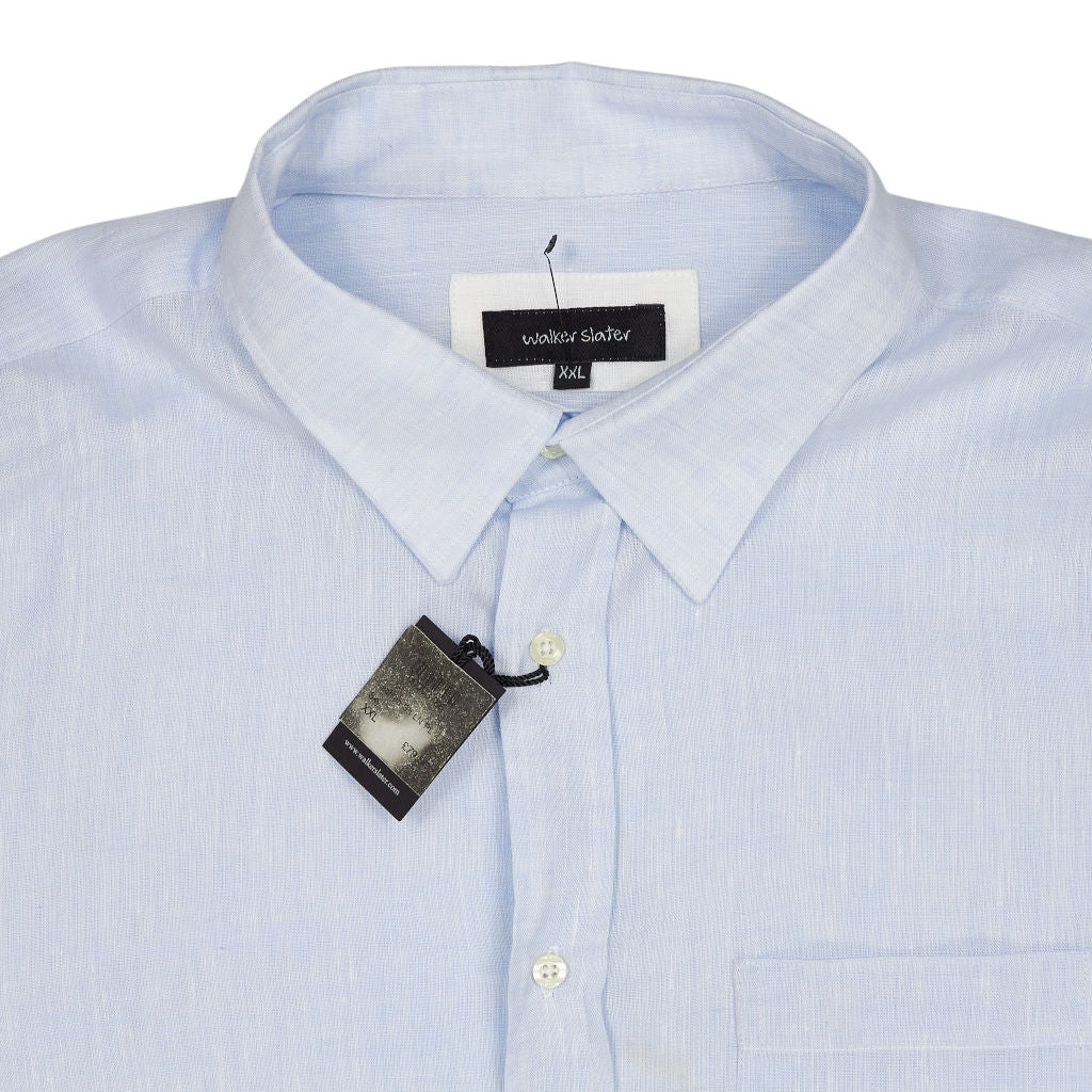 Walker Slater Blue Linen Shirt