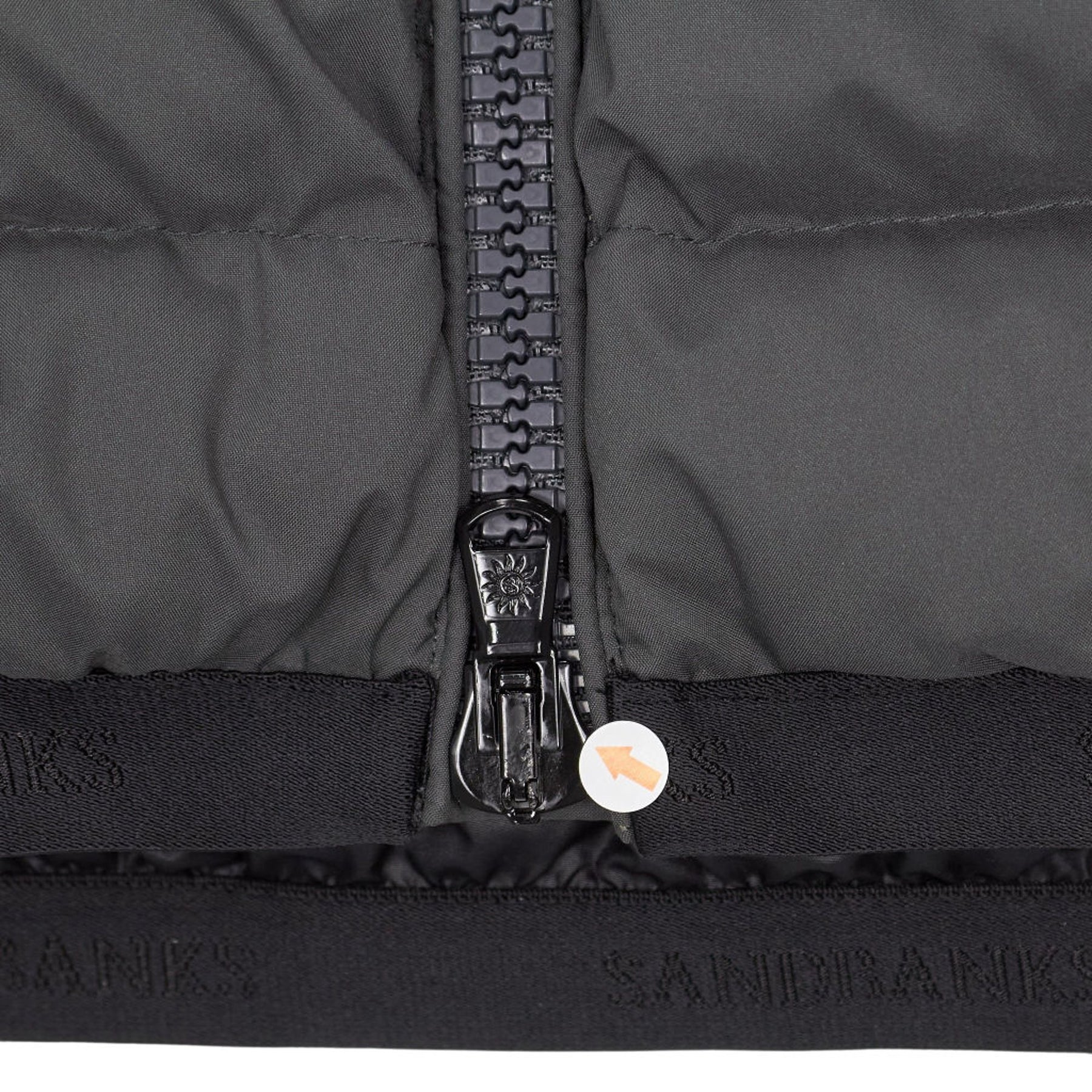 Sandbanks Charcoal Printed Puffer Jacket