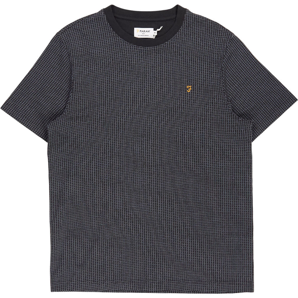Farah Black Lunney Jacquard T-Shirt