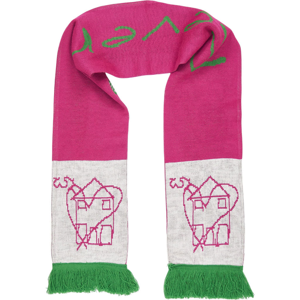Revere Pink Green Patterned Scarf