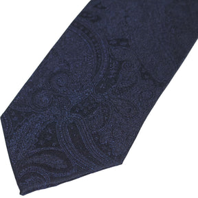 Moss Navy Paisley Silk Tie