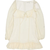 Pull & Bear Cream Ruffle Dress