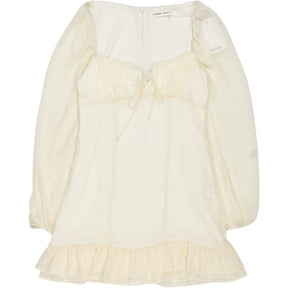 Pull & Bear Cream Ruffle Dress