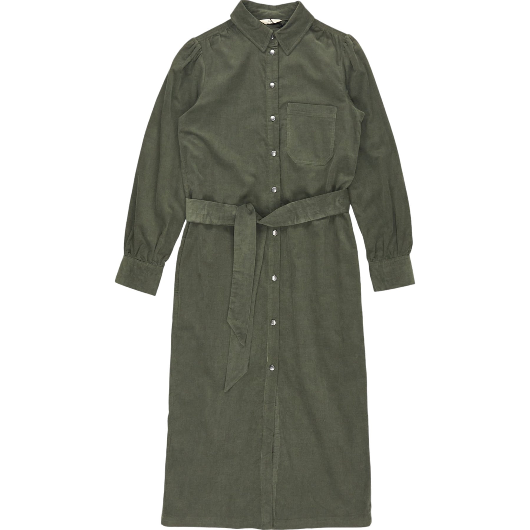 Hush Khaki Lisa Corduroy Shirt Dress