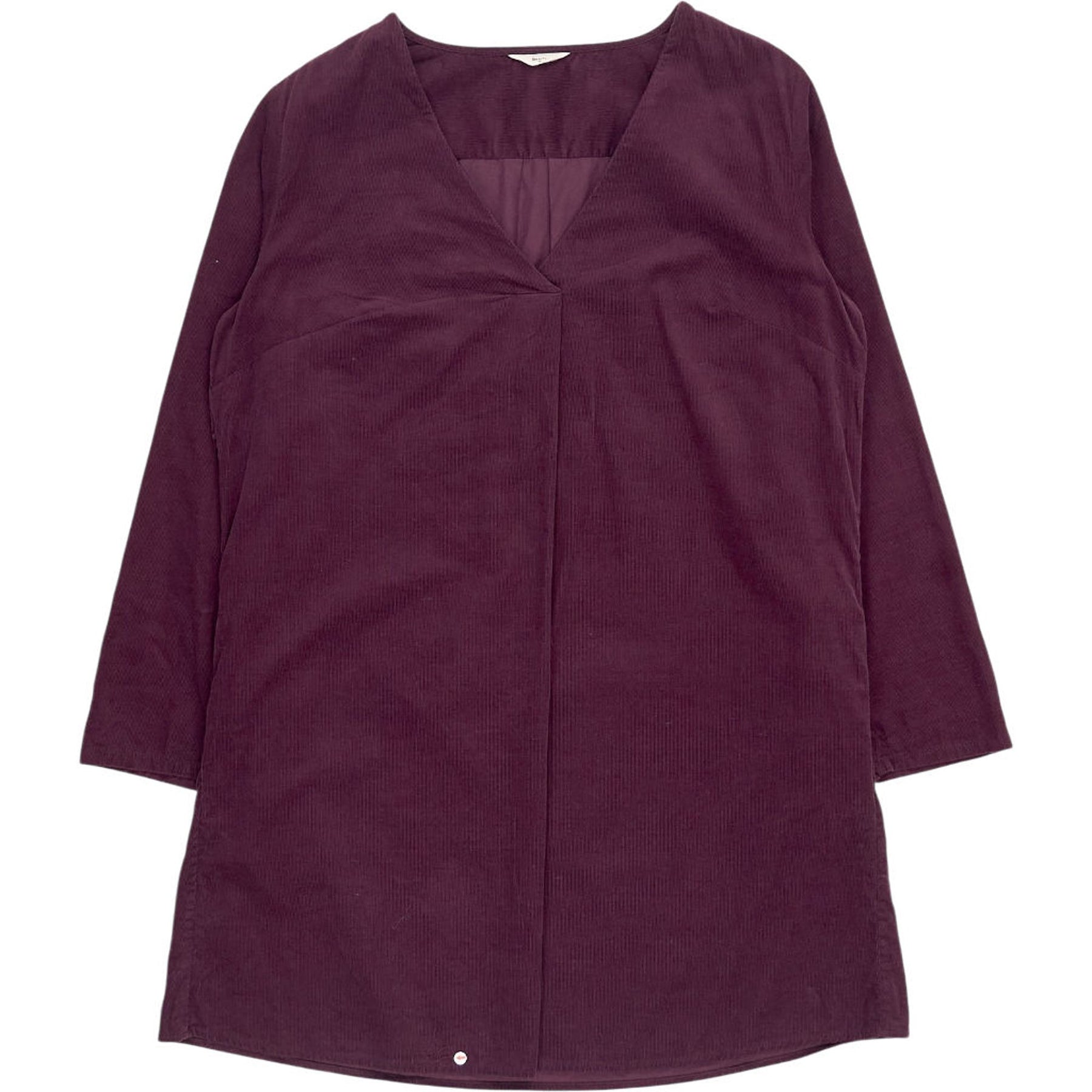 Hush Plum V-Neck Corduroy Tunic