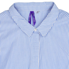 Seraphine Blue Striped Maternity Shirt