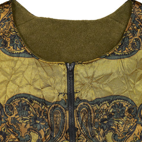 Noma t.d.Reversible Wrinkled Vest in Green Paisley