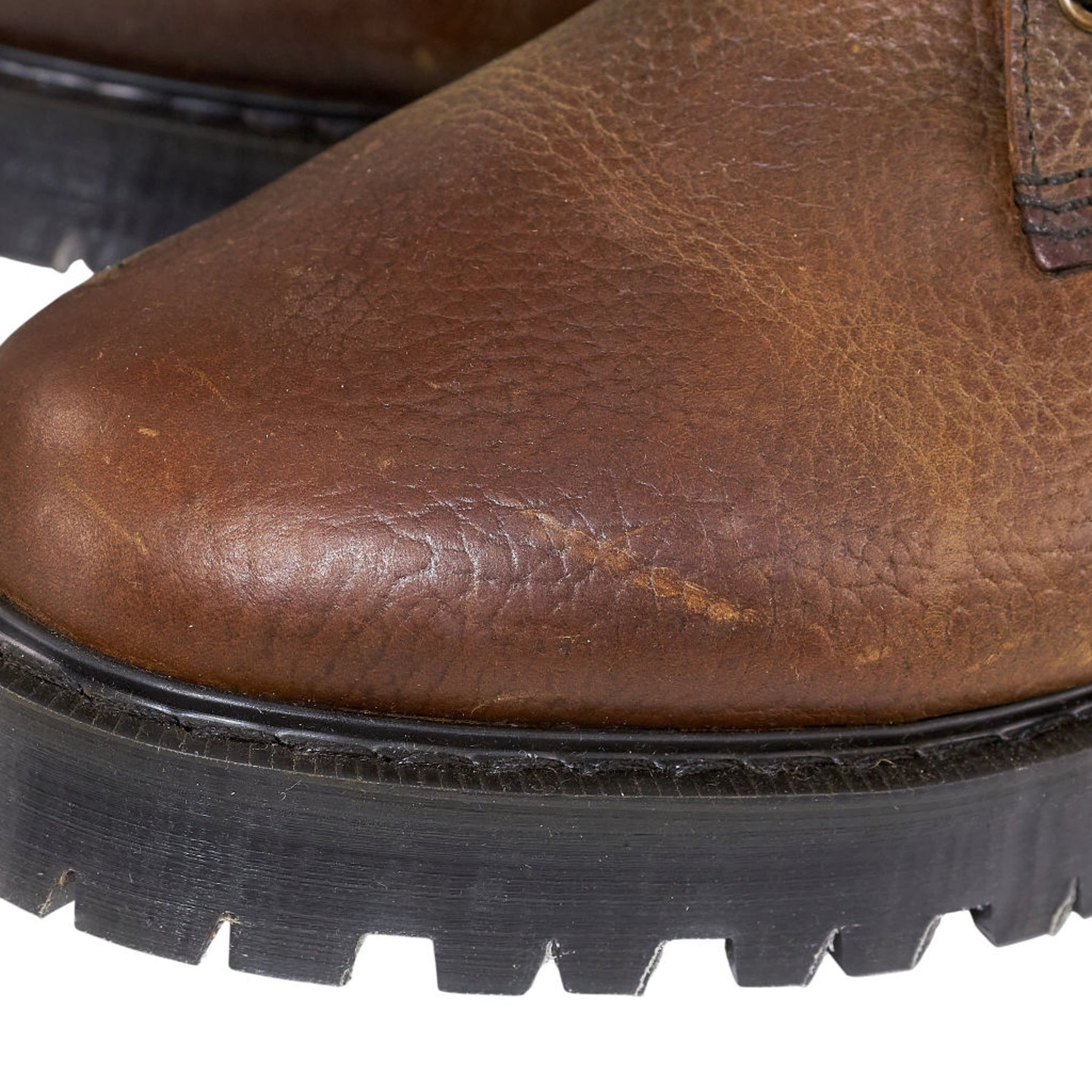 YMC Brown Leather Lace-Up Boots