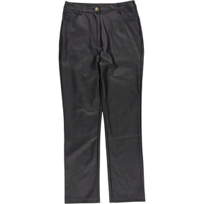 WYSE Black Josie Faux Leather Trousers