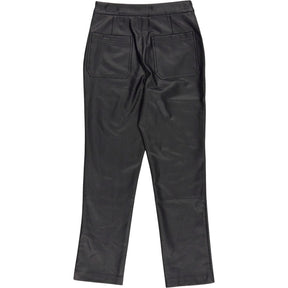 WYSE Black Lyra Slim Leg Faux Leather Trousers
