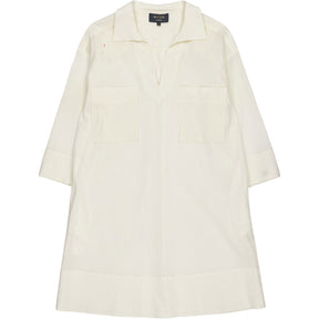 WYSE White Seersucker Shift Dress