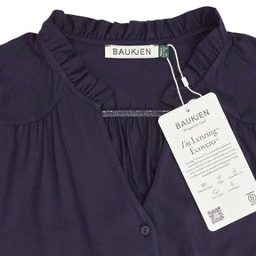 Baukjen Navy Noa Short Sleeve Blouse