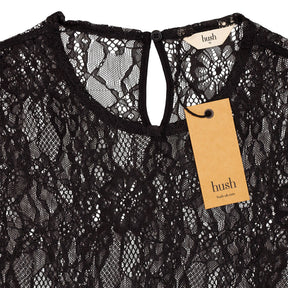 Hush Black Devlin Lace Long Sleeve Top