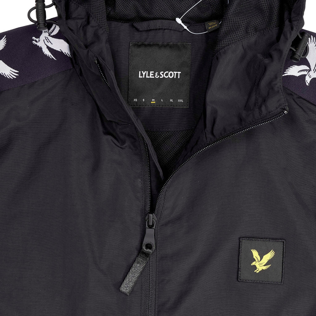 Lyle & Scott Black Logo Hooded Jacket