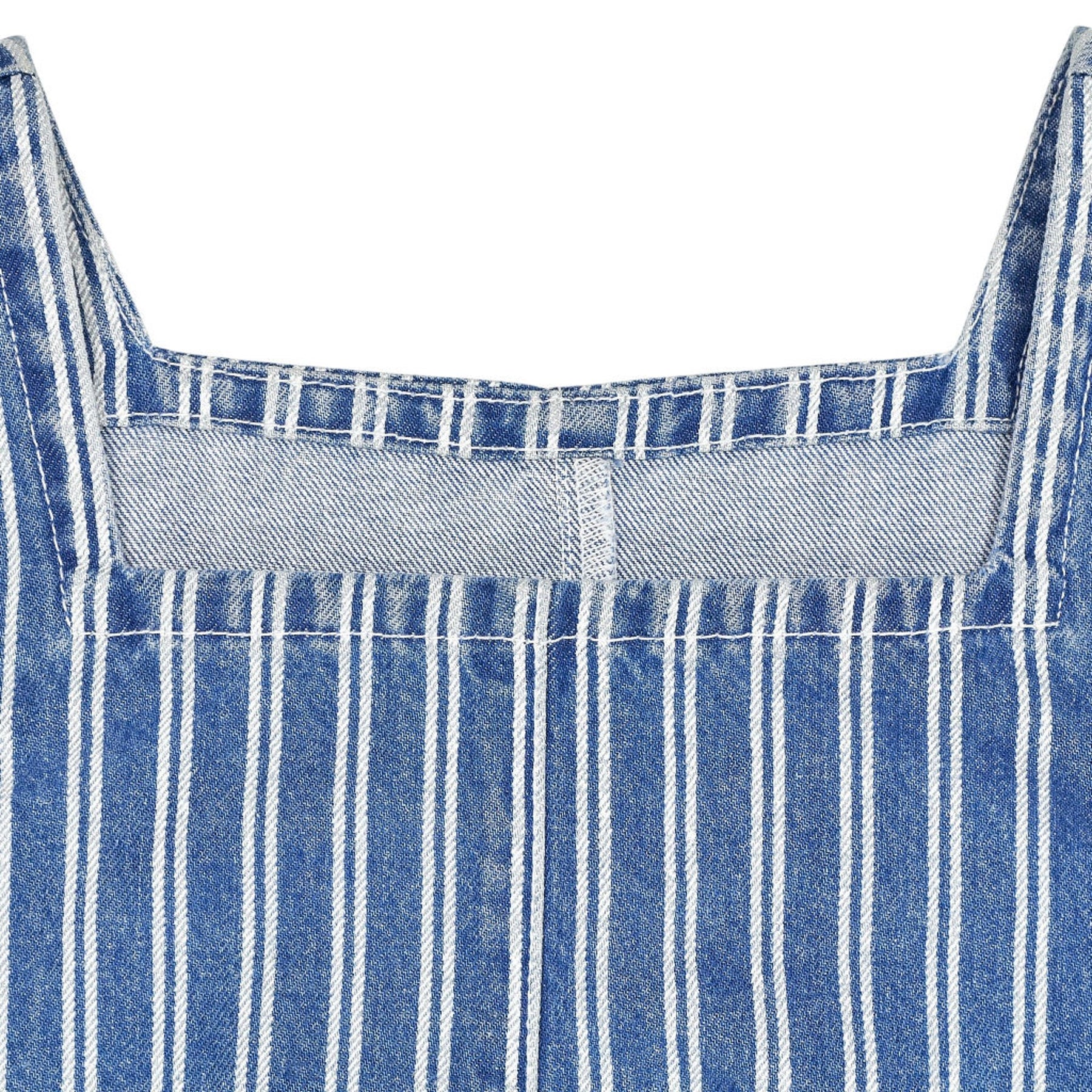 OMNES Blue Striped Sleeveless Top