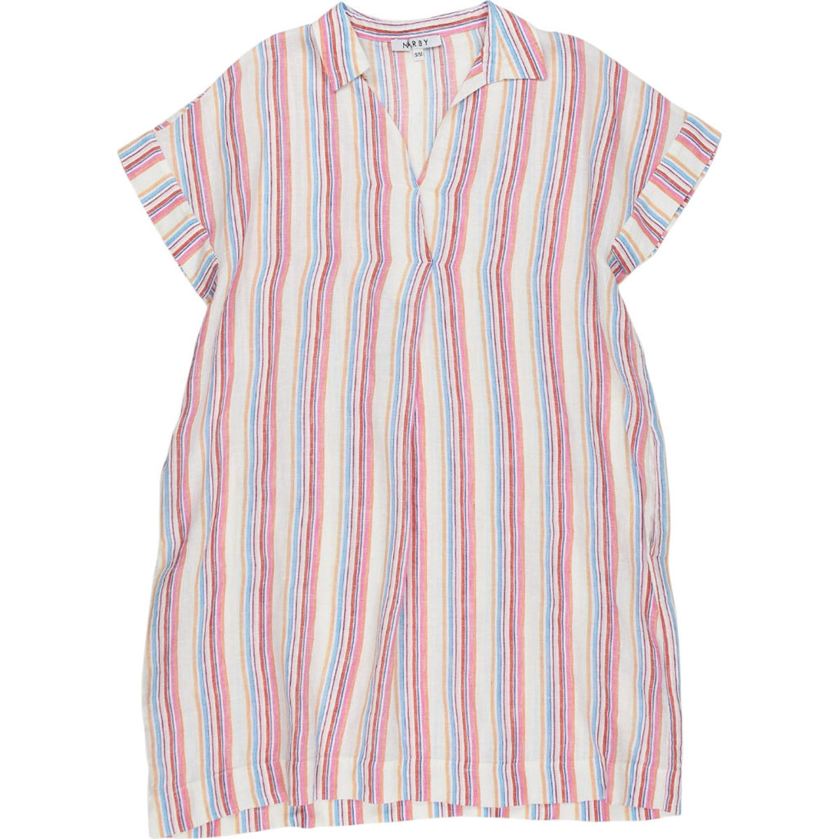 NRBY Multicolour Striped Linen Shirt Dress
