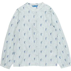 Beaufort & Blake White Blue Floral Blouse