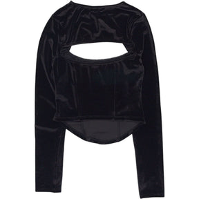 Motel Black Chanmi Velvet Top