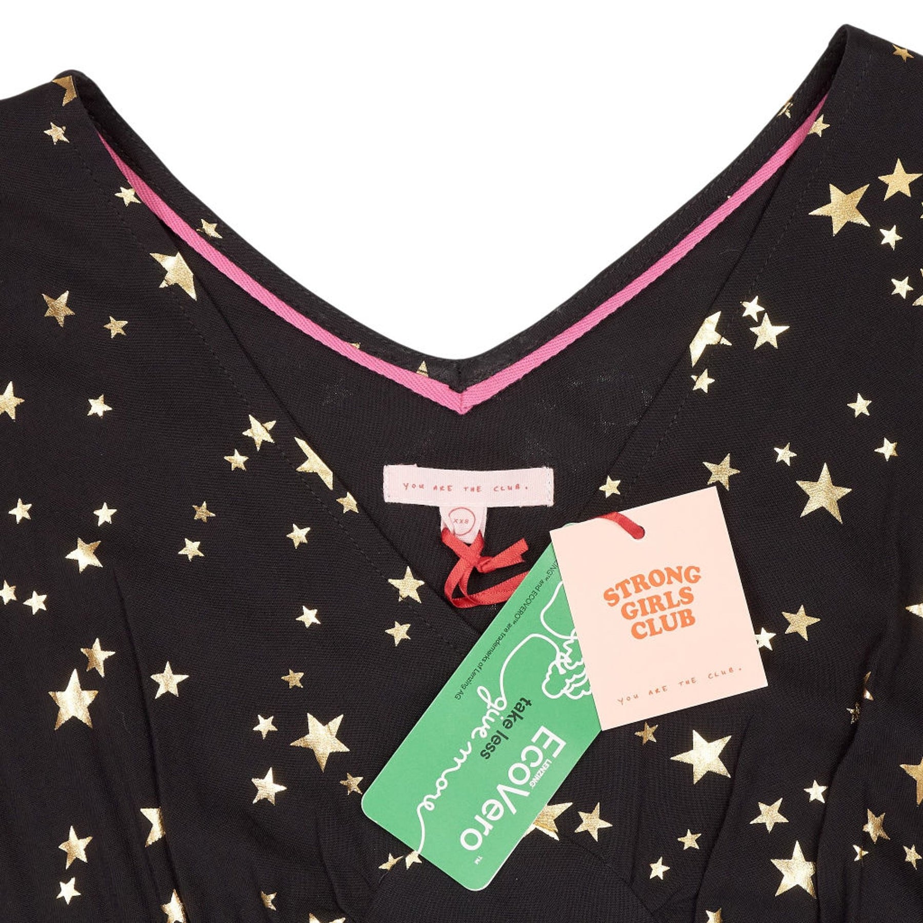 Strong Girls Club Black Star Midi Dress