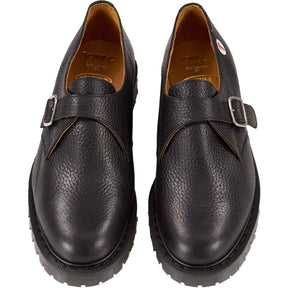 YMC Black Leather Buckle Shoes