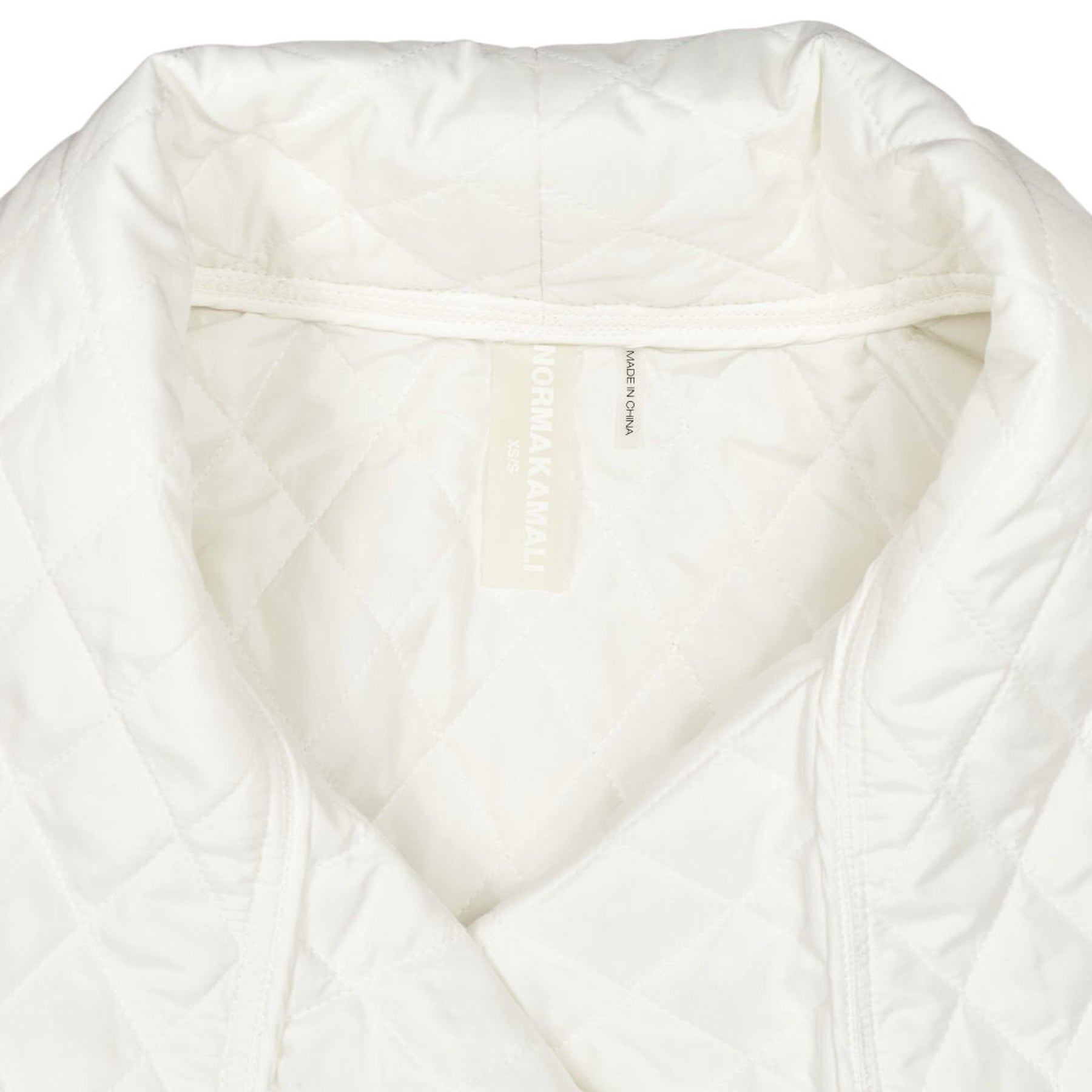 Norma Kamali White Quilted Robe Coat