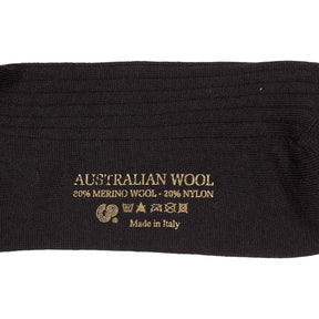 Drake's Black Merino Wool Socks