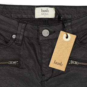 Hush Black Coated Jeans