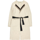 Pinko Cream Linen-Blend Belted Coat
