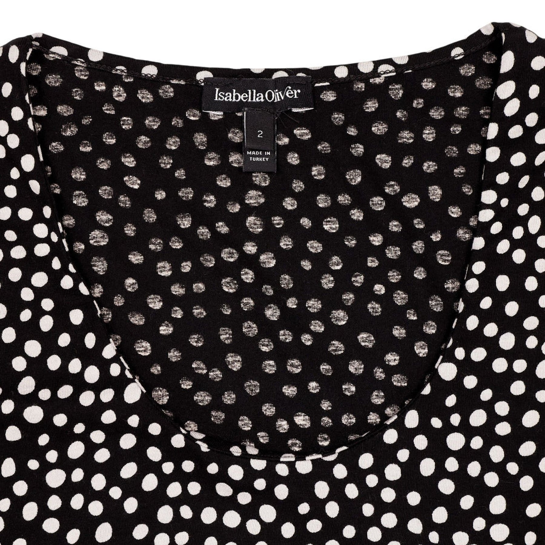 Isabella Oliver Black Polka Dot Long Sleeve Dress