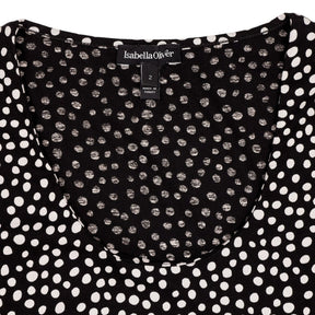 Isabella Oliver Black Polka Dot Long Sleeve Dress