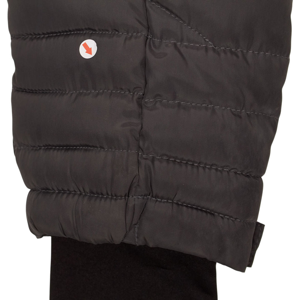 Steve Madden Grey Faux Fur Trim Puffer Jacket