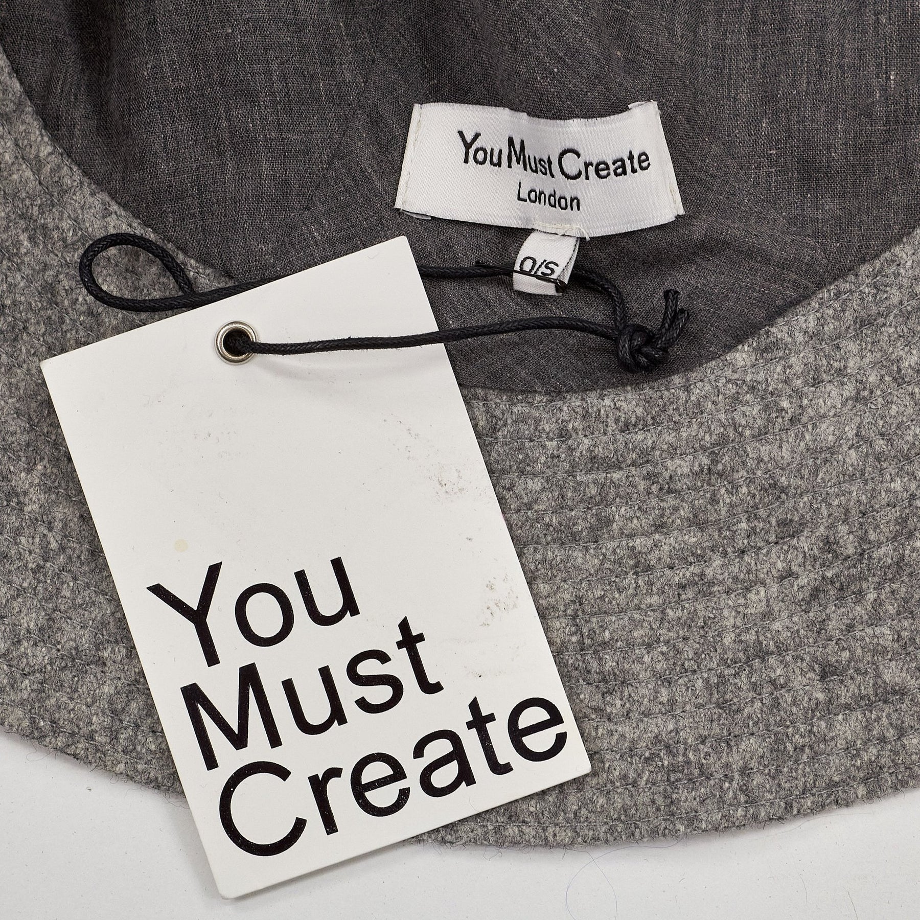 YMC Grey Wool Visor Hat