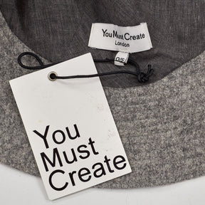 YMC Grey Wool Visor Hat