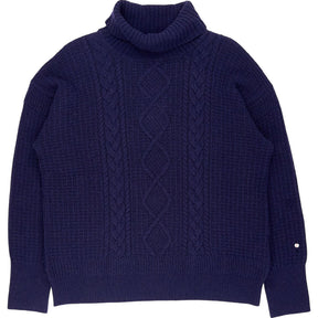Baukjen Navy Roll Neck Jumper