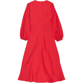 Hush Red Grace V-Neck Long Sleeve Dress