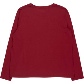 Lands' End Red Cotton Long Sleeve Top