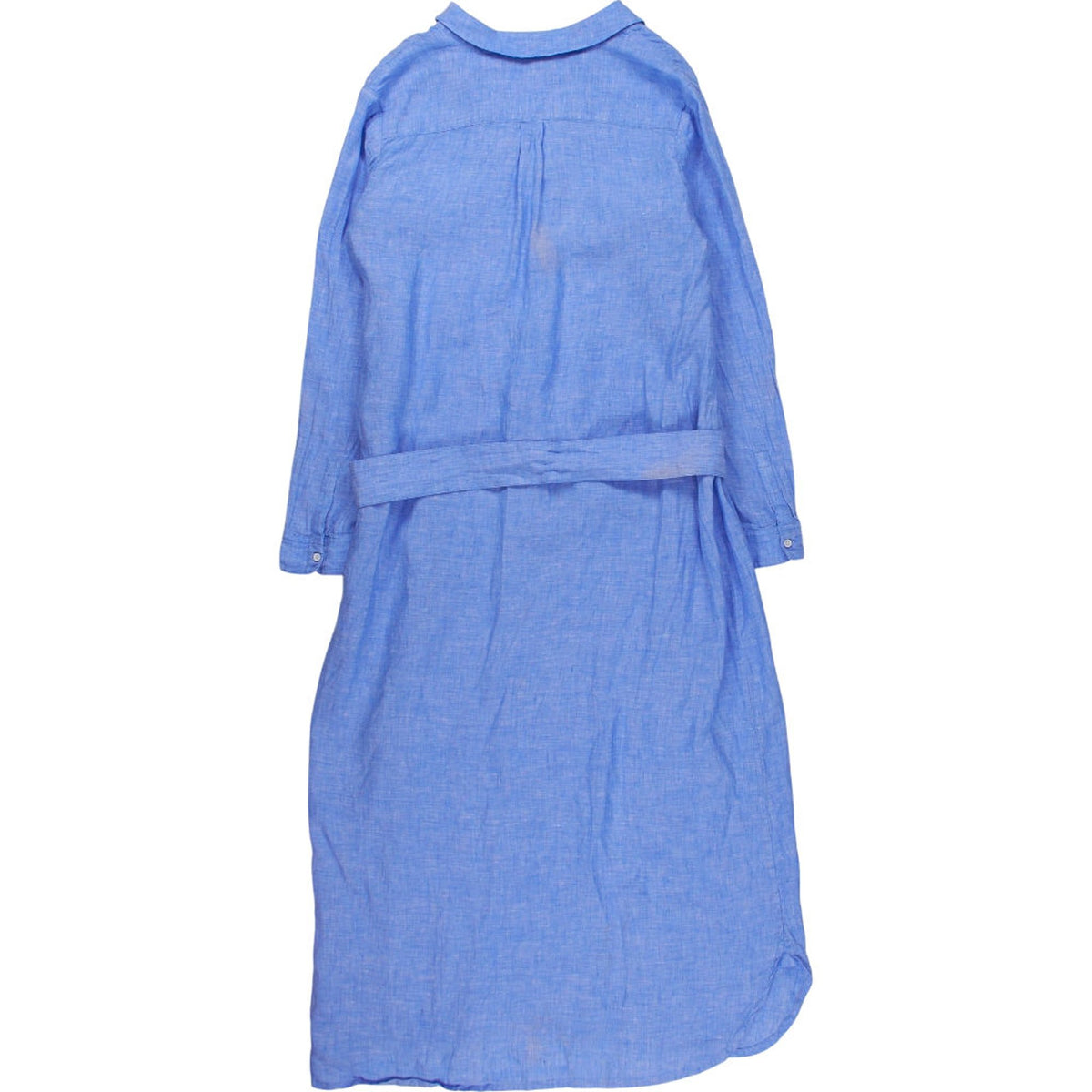 NRBY Blue Linen Shirt Dress L